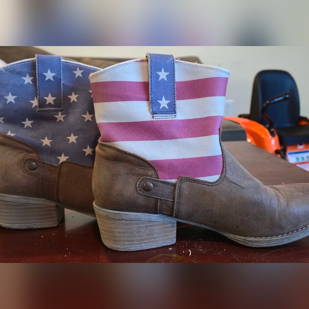 American Flag Western Boots